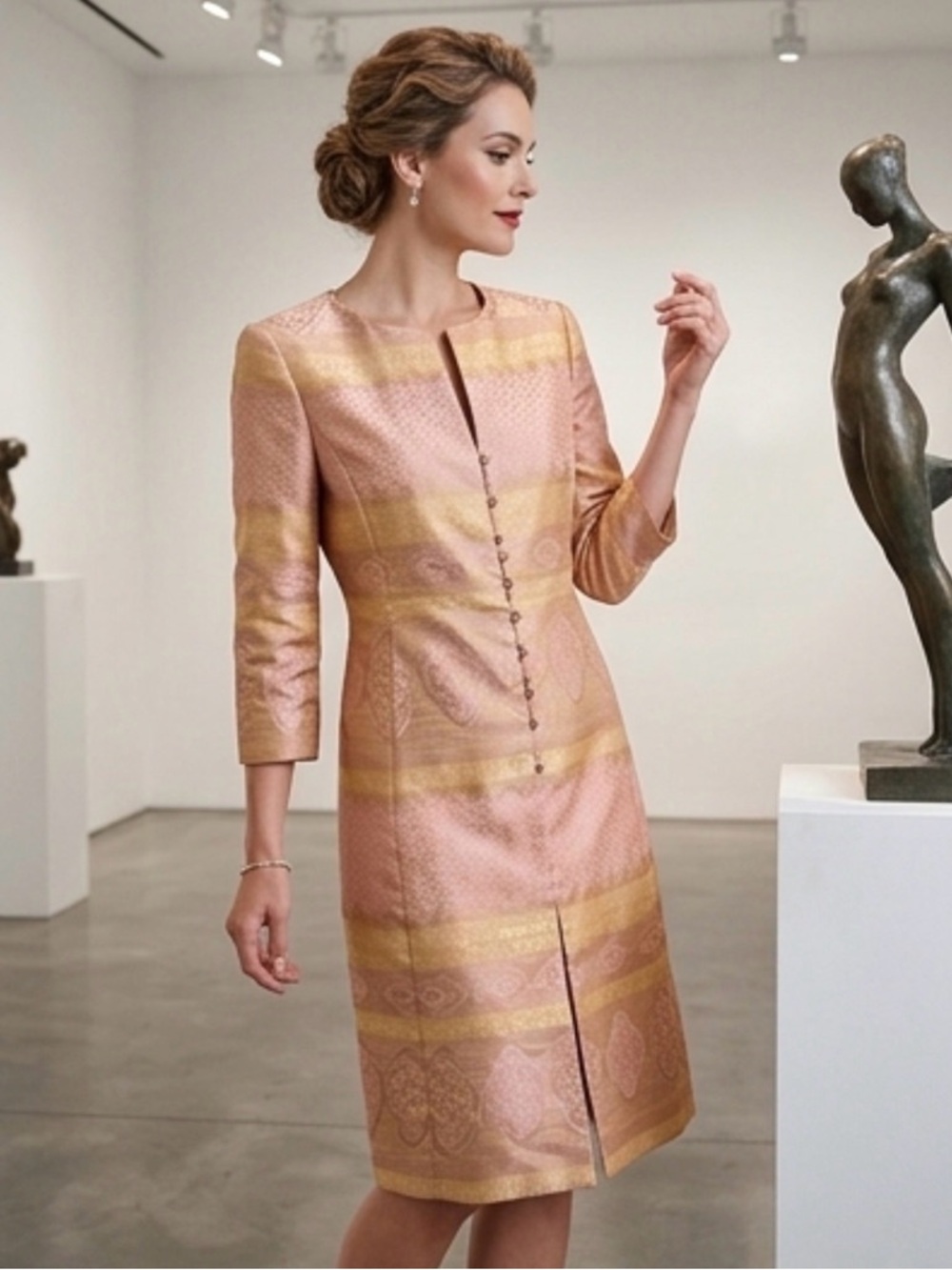 Oscar De La Renta Pink Label Vintage Light Dress Coat Jacket
